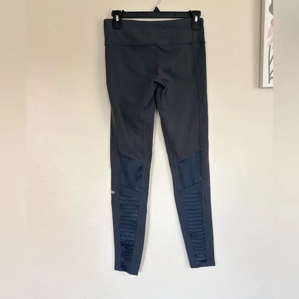 ALO Yoga Charcoal Grey High Waisted Compression Moto Leggings Small